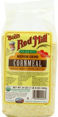 Bob's Red Mill Organic Cornmeal Medium, 24-Ounce (Pack of 4)