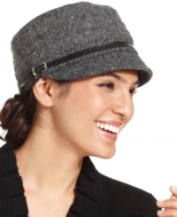 Perfect to wear with a t-shirt and jeans or workday separates, this versatile worker's cap from Nine West is the ultimate accessory. The band is accented with croc-embossed faux-leather and a silver-tone buckle, while subtle folds at the crown add instant dimension. Perfect to wear with a t-shirt and jeans or workday separates, this versatile worker's cap from Nine West is the ultimate accessory. The band is accented with croc-embossed faux-leather and a silver-tone buckle, while subtle folds at the crown add instant dimension.
