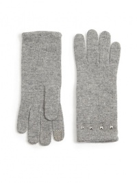 THE LOOKKnit construction with silvertone stud details at cuffsTHE MATERIALPolyester/nylon/wool/angora/cashmereUnlinedCARE & ORIGINDry cleanImported THE LOOKKnit construction with silvertone stud details at cuffsTHE MATERIALPolyester/nylon/wool/angora/cashmereUnlinedCARE & ORIGINDry cleanImported