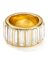 Make your chips count with this chunky ring from kate spade new york. Crafted of gold-plated metal and accented by glass stations, it's pretty-prismatic. Make your chips count with this chunky ring from kate spade new york. Crafted of gold-plated metal and accented by glass stations, it's pretty-prismatic.