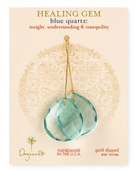 A solitary blue quartz gemstone hung from gold dipped metal is wholly effortless. Wear these Dogeared earrings for simple yet striking every day style. A solitary blue quartz gemstone hung from gold dipped metal is wholly effortless. Wear these Dogeared earrings for simple yet striking every day style.