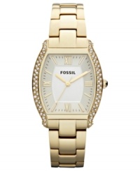 Glistening crystals trace the golden silhouette of this Wallace collection watch, by Fossil. Glistening crystals trace the golden silhouette of this Wallace collection watch, by Fossil.