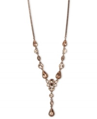 Rosy and refreshing. Silk glass stones make Givenchy's rose-gold tone mixed metal necklace a glistening creation needed to complete your collection. Approximate length: 16 inches. Approximate drop: 2-5/8 inches. Rosy and refreshing. Silk glass stones make Givenchy's rose-gold tone mixed metal necklace a glistening creation needed to complete your collection. Approximate length: 16 inches. Approximate drop: 2-5/8 inches.