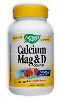 Nature's Way Calcium, Magnesium and Vitamin D, 100 Capsules Nature's Way Calcium, Magnesium and Vitamin D, 100 Capsules