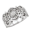 925 Silver Wide Filigree Design Ring- Sizes 6-8