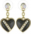 Betsey Johnson 60's Mod  Cut-Out Heart Drop Earrings