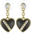 Betsey Johnson 60's Mod  Cut-Out Heart Drop Earrings