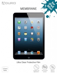 Aduro MEMBRANE Ultra Clear (Invisible) Screen Protector for Apple iPad Mini (3 Front) Retail Packaging Aduro MEMBRANE Ultra Clear (Invisible) Screen Protector for Apple iPad Mini (3 Front) Retail Packaging