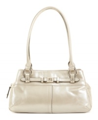 A classic satchel style with an ultra-functional interior. This Giani Bernini bag is perfect for the gal-on-the-go, featuring easy access side compartments and a zippered interior. A classic satchel style with an ultra-functional interior. This Giani Bernini bag is perfect for the gal-on-the-go, featuring easy access side compartments and a zippered interior.