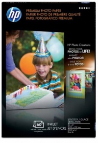 HP Q1989A Premium Glossy Photo Paper, 60 Sheets HP Q1989A Premium Glossy Photo Paper, 60 Sheets