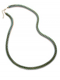 THE LOOKCoral, turquoise, jade and black resin details Twisted cord accent 22k goldplated settingLobster closureTHE MEASUREMENTLength, about 40ORIGINImported THE LOOKCoral, turquoise, jade and black resin details Twisted cord accent 22k goldplated settingLobster closureTHE MEASUREMENTLength, about 40ORIGINImported