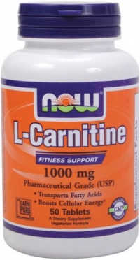 NOW Foods L-Carnitine Tartrate 1000mg, 50 Tablets NOW Foods L-Carnitine Tartrate 1000mg, 50 Tablets