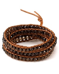 Simple yet eclectic. This Chan Luu leather wrap bracelet refines bohemian style with its mix of semi-precious gemstones and striking crystals. Simple yet eclectic. This Chan Luu leather wrap bracelet refines bohemian style with its mix of semi-precious gemstones and striking crystals.