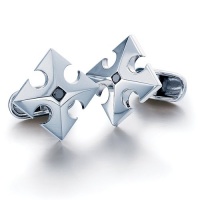 J.Goodman Sterling Silver Black Diamond Cufflinks J.Goodman Sterling Silver Black Diamond Cufflinks