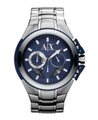 Style and sport collide on this striking watch by AX Armani Exchange. Style and sport collide on this striking watch by AX Armani Exchange.
