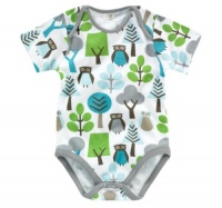 Dwellstudio Organic Short Sleeve Bodysuit, Owls, 3-6 Months Dwellstudio Organic Short Sleeve Bodysuit, Owls, 3-6 Months