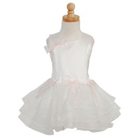 Bonnie Jean Toddler Girls Size 4T Ivory Satin Organza Spring Dress Bonnie Jean Toddler Girls Size 4T Ivory Satin Organza Spring Dress