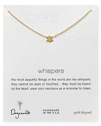 Introduce meaning into your jewelry box. Dogeared's lotus charm necklace serves as a reminder to listen. Introduce meaning into your jewelry box. Dogeared's lotus charm necklace serves as a reminder to listen.