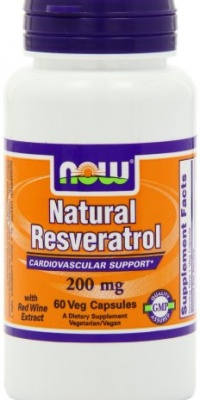 Natural Resveratrol (Mega Potency) 200 mg - 60 Vcaps- NOW FOODS Natural Resveratrol (Mega Potency) 200 mg - 60 Vcaps- NOW FOODS