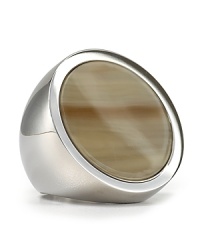 Add exotic edge to your accessory collection with MICHAEL Michael Kors horn disc ring. Whether you're downtown or on safari, the bold bauble love bright separates and a wild itinerary. Add exotic edge to your accessory collection with MICHAEL Michael Kors horn disc ring. Whether you're downtown or on safari, the bold bauble love bright separates and a wild itinerary.