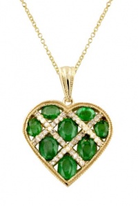 Effy Jewlery Gemma Emerald and Diamond Pendant, 2.30 TCW Effy Jewlery Gemma Emerald and Diamond Pendant, 2.30 TCW