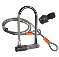 Kryptonite Kryptolok Series 2 Standard Bicycle U-Lock with Transit FlexFrame Bracket (4-inch x 9-inch) with 4-Foot Flex Cable Kryptonite Kryptolok Series 2 Standard Bicycle U-Lock with Transit FlexFrame Bracket (4-inch x 9-inch) with 4-Foot Flex Cable