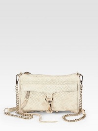 EXCLUSIVELY AT SAKS. Luxurious leather with a metallic python print; perfect for your essentials.Detachable shoulder strap, 22½ dropTop zip closureProtective metal feetOne outside zip pocket with flap and lobster claspOne inside open pocketCotton lining8¼W X 6½H X 1¾DImported EXCLUSIVELY AT SAKS. Luxurious leather with a metallic python print; perfect for your essentials.Detachable shoulder strap, 22½ dropTop zip closureProtective metal feetOne outside zip pocket with flap and lobster claspOne inside open pocketCotton lining8¼W X 6½H X 1¾DImported