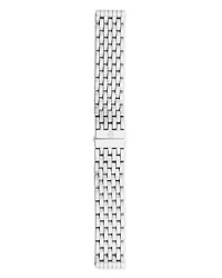 Give your watch a high-shine makeover with Michele's bracelet strap -- the silver-tone band is a luxe addition to your wristwear. Give your watch a high-shine makeover with Michele's bracelet strap -- the silver-tone band is a luxe addition to your wristwear.