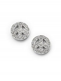 THE LOOKPeace sign design .17 tcw diamond accents14k white gold settingPost back closureTHE MEASUREMENTDiameter, about .38ORIGINImported THE LOOKPeace sign design .17 tcw diamond accents14k white gold settingPost back closureTHE MEASUREMENTDiameter, about .38ORIGINImported