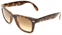 Ray-Ban Folding Wayfarer 710/51 Wayfarer Sunglasses,Light Havana Frame/Crystal Brown Gradient Lens,One Size Ray-Ban Folding Wayfarer 710/51 Wayfarer Sunglasses,Light Havana Frame/Crystal Brown Gradient Lens,One Size