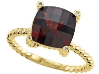 Genuine Garnet Ring by Effy Collection® in 14 kt Yellow Gold Size 7 Genuine Garnet Ring by Effy Collection® in 14 kt Yellow Gold Size 7