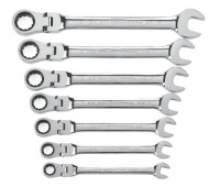 GearWrench 9700 7 Piece Flex-Head Combination Ratcheting Wrench Set SAE GearWrench 9700 7 Piece Flex-Head Combination Ratcheting Wrench Set SAE