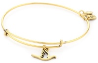 Alex and Ani Bangle Bar Sacred Dove Gold-Color Charm Bracelet