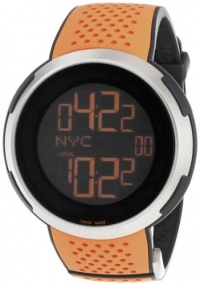 Gucci Men's YA114104 I-Gucci Digital Orange Black Rubber Strap Watch Gucci Men's YA114104 I-Gucci Digital Orange Black Rubber Strap Watch