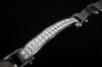 Swarovski Crystal Stainless Steel Silver Bracelet for Harley Motor Biker TB21 Swarovski Crystal Stainless Steel Silver Bracelet for Harley Motor Biker TB21