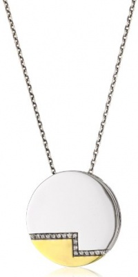 Elizabeth and James Nile Round White Topaz Pendant Necklace, 16-18 Elizabeth and James Nile Round White Topaz Pendant Necklace, 16-18
