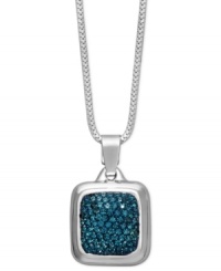 Add shape to your style in Giani Bernini's dazzling design. Blue-hued crystals add dimension to a polished sterling silver setting and square-shaped pendant. Approximate length: 18 inches. Approximate drop: 1 inch. Add shape to your style in Giani Bernini's dazzling design. Blue-hued crystals add dimension to a polished sterling silver setting and square-shaped pendant. Approximate length: 18 inches. Approximate drop: 1 inch.