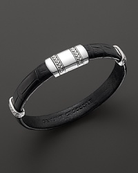 J Goodman Genuine Black Alligator Cuff with Sterling Silver J Goodman Genuine Black Alligator Cuff with Sterling Silver