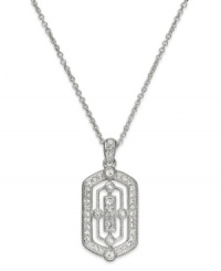 Light up the night with this pendant necklace from Eliot Danori. Crafted from rhodium-plated brass, the necklace gets even brighter with a pendant adorned with glistening crystal accents. Approximate length: 16 inches + 2-inch extender. Approximate drop: 1/2 inch. Light up the night with this pendant necklace from Eliot Danori. Crafted from rhodium-plated brass, the necklace gets even brighter with a pendant adorned with glistening crystal accents. Approximate length: 16 inches + 2-inch extender. Approximate drop: 1/2 inch.