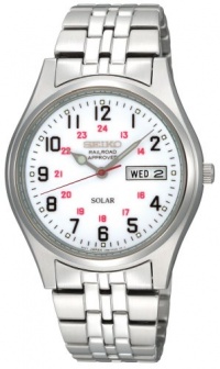 Seiko Men's SNE045 Solar White Dial Watch Seiko Men's SNE045 Solar White Dial Watch