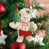 Lenox 2012 Snowy Baker Annual Snowman Ornament Lenox 2012 Snowy Baker Annual Snowman Ornament
