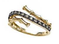 Carlo Viani® Smokey Quartz Bamboo Ring LIFETIME WARRANTY Carlo Viani® Smokey Quartz Bamboo Ring LIFETIME WARRANTY