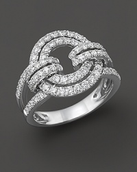 Diamond multicircle ring in white gold with an art-deco look. Diamond multicircle ring in white gold with an art-deco look.