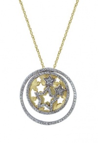 Effy Jewlery Two Tone Diamond Pendant, .75 TCW