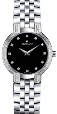 Movado Women's 605586 Faceto Diamond Accented Stainless-Steel Watch Movado Women's 605586 Faceto Diamond Accented Stainless-Steel Watch