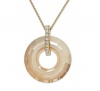 Swarovski Necklace, Gold-Tone Circular Crystal Pendant