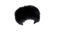 Surell Accessories Fox Fur Headband with Elastic Back (Black) Surell Accessories Fox Fur Headband with Elastic Back (Black)