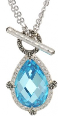 Judith Jack Charisma Sterling Silver, Marcasite and Blue Spinel Convertible Pendant Necklace, 36 Judith Jack Charisma Sterling Silver, Marcasite and Blue Spinel Convertible Pendant Necklace, 36