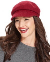 This just in...cozy wool knit newsboy from Nine West is adorned with shimmery sequin for a fabulously festive feel. This just in...cozy wool knit newsboy from Nine West is adorned with shimmery sequin for a fabulously festive feel.