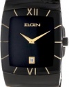 Elgin Men's FG543 Black Ion-Plating and Gold-Tone Bracelet Watch
